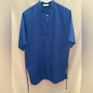 Prelude Royal Blue Button-Up Blouse